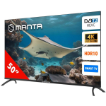 Manta teler 50LUA123E, 50", 4K (3840 x 2160), 60 Hz, 24 W, DVB-T2, Android TV, HDR10, WiFi, 3xHDMI, 2xUSB