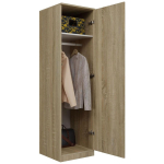 Top E Shop SD-50 DSO riidekapp, 500x500x1800mm, 4 riiulit, 1 uks, lamineeritud puitlaastplaat, Sonoma tamm, tip-on