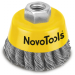 Koonushari kruviga M14, &Oslash;75mm p&otilde;imitud terasest harjased