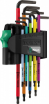 Wera BlackLaser Multicolor 957/9 TORX L-v&otilde;tmekomplekt 9tk TX8-TX40