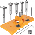 Geko Uurimisduru hinged &scaron;ablon G64981, 15-35mm, HSS puurid 15-35mm, 2mm metallpuur, s&uuml;gavuse piiraja, 4mm kuusnurkne v&otilde;ti