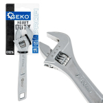 Regulējamais uzgriežņu atslēga 0-20mm 6" PROFI, GEKO, G10216, izturīgs CRV tērauds, ergonomisks rokturis