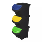 Pr&uuml;gikastide komplekt 3 tk. GIO`STYLE 115760080 26L 31x43,5x92cm must-sinine/kollane/roheline