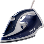 Auru triikraud 2200 W v&otilde;imsusega, 280 ml veepaagiga, 30 g/min pideva auruv&auml;ljundiga ja 90 g/min aurul&ouml;&ouml;giga SIH2200BLC Sinine/Valge Gorenje