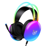 Onikuma X25 Gaming Headphones juhtmega m&auml;nguri peakomplekt 50 mm draiverid RGB LED valgustus ergonoomiline disain &uuml;hesuunaline m&uuml;rasummutav mikrofon 3.5 mm + USB kaabel must