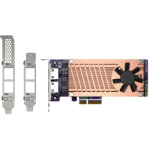 Qnap v&otilde;rgukaart QM2-2P2G2T, 2 x 2.5GBASE-T, PCIe, 2500 Mbit/s, 152.65 mm, 68.9 mm, 20.6 mm