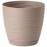 Form Plastic Lillepott 4347554, 120mm, 130mm, &uuml;mmargune, pruun, plastmass, koos alusega