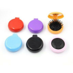 Besk Kokkuvattav peegel kammiga 9108147, 6,5cm, &uuml;mmargune, sisseehitatud kamm, plastmass