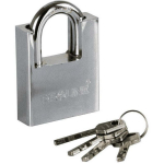 Proline Rippuv lukku 5249401, 40mm, topelt lukustusmehhanism, 4 v&otilde;tit, nikeldatud malm, messingist silinder