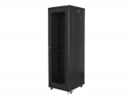 Lanberg Rack Kapp 19" 42U FF01-6842-23B, 80cm, 60cm, 204.75cm, must, klaasist esikdoor, 4 jahutusventilaatorit