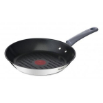 Tefal Grillpann G7314055, 26cm, roostevaba teras, must, ilma kaaneta, soojusindikaator, mittenakkuv, 1 k&auml;epide