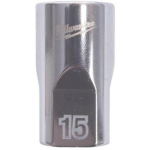 Milwaukee 4932498825 muciņa, 1/2", 15 mm, 12-punktiline, sisemine ruut, kroomitud