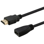 SAVIO CL-132 HDMI pikenduskaabel, 1m, 19M-19F, HDMI 1.4, 3D, ARC, must