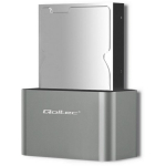 Qoltec 50315 Dokkimisjaam HDD/SSD, 2.5"/3.5" SATA, USB 3.0, 5Gb/s, alumiinium, h&otilde;be