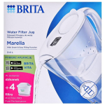 Brita Marella veekann 1056041, 2.4L, 4 Maxtra Pro PP filtrit, ergonoomiline k&auml;epide