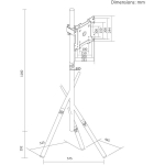 Maclean teleri p&otilde;randaalus MC-181 W, 27&ndash;55", VESA 100x100&ndash;200x200 mm, 60 kg, valge, 45&deg;