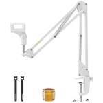 Maono BA20 mikrofoni hoidik, valge, 2x33cm, 360&deg;, 1kg, C-klamber kuni 5,5cm, 3/8"-5/8" adapter