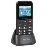 BLOW Black Senior Phone S18D 75-030#, 4,5 cm (1,77") ekraan, Dual SIM, GSM, 800 mAh, 5h k&otilde;neaeg, 300h ooterežiim, FM raadio