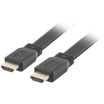 Lanberg CA-HDMI-21CU-0010-BK HDMI-kaabel, 1m, HDMI 2.0, 18 Gbit/s, 4K, 144Hz, sirge pistik, must