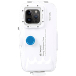 Puluz veekindel &uuml;mbris PU9116W, 40m, iPhone 15 Plus/15 Pro Max/14 Plus/14 Pro Max/13 Pro Max/12 Pro Max/11 Pro Max, valge