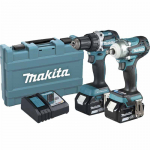 Akuga t&ouml;&ouml;riistade komplekt DDF484, DTW300, 2XBL1860B, BL-M DLX2410G MAKITA