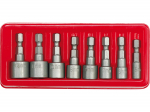 Vorel 66113 Kruvikeeraja otsikute komplekt, 8 tk, 5-13 mm, 1/4", 60 mm, CRV 6150, GRD