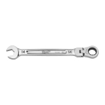 MAX BITE&trade; KOMBINĒTĀ UZGRIEŽŅU ATSLĒGA AR LOKANU GALVU UN SPRŪDRATU, MAXBITE FLEX HEAD RATCHETING SPANNER - METRIC - 14 MM, 4932480187 MILWAUKEE