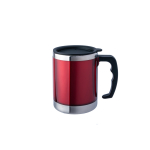 Termokrūze ar vāku, nerūsējo&scaron;ais tērauds, 0,42 L, sarkana, R563007, BasicNature