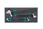 Regulējamas uzgriežņu atslēgas 4 gab., K26176, KAMASA TOOLS, 15", 10", 6", 4" izmēri