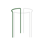 Augu atbalsta gredzens 1/3 ritenis, 40cm diametrs / 90cm augstums, BRADAS, TYRP34090