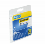 Liimipulgad 12x94mm, universaalsed, valged, 125g, RAPID, 40107355, 14 tk, &Oslash;12 mm, lahustiteta