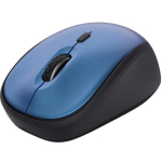 Trust optiline traadita hiir Yvi+ 24551, 1600 DPI, 4 nuppu, 8 m traadita ulatus, AA patareid, must, sinine