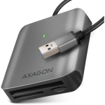 Axagon M&auml;lukaardi lugeja CRE-S3 USB 3.2 Gen 1 3-slot, 5000 Mbit/s, toetab CF, SD, microSD, MMC, alumiinium, hall