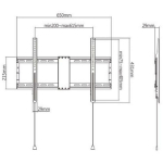 Gembird teleriiendi kinnitus WM-80F-01, toetab 37-80 tolli, maksimaalne kandev&otilde;ime 70 kg, VESA 200 x 200 kuni 600 x 400 mm, must
