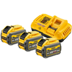 DeWalt DCB118X3-QW aku ja laadija komplekt elektrit&ouml;&ouml;riistadele 3x9Ah 54V/18V Li-Ion XR FLEXVOLT laadimisindikaatoriga seinakinnitus