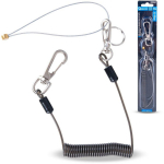 Geko t&ouml;&ouml;riistade lanyard G10840 52 &ndash; 170 cm, 1.0 mm, 2 kg, vedru, 2 metallkarabiini