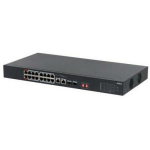 Dahua l&uuml;liti S3218-16ET-135, 16xRJ-45 10/100 Mbps, 2xRJ-45 10/100/1000 Mbps, 2xSFP, PoE, 135W