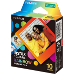 Fujifilm | Instax Square Rainbow (10) Instant Film | 72 x 86 mm | 2.4 x 2.4" Image Area; 3.4 x 2.8" Print Size | Quantity 10