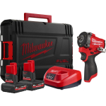 Milwaukee M12 FCIWF38G3-502X 4933493452, 12V, 3/8", 542Nm, 745Nm, 4 kiirust, 2x5Ah, harjadeta, LED, HD Box