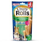 INABA Churu Rolls EU731, 4x10g, 28% valku, 5% rasva, 63% niiskust, teraviljavaba, s&auml;ilitusainetevaba, suhkruvaba