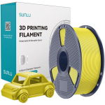 Sunlu PETG filament PETG Y, kollane, 1.27 g/cm&sup3;, 5.3 g/10min, 2.7 kJ/m, 2226 MPa, 53 MPa, 77 MPa, 17.3%, 195 &deg;C, 68 &deg;C