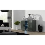 Cama Meble SOHO S7 SOHOKOM SZ/SZ, 1200mm, 800mm, 410mm, 3 ust, 4 riiulit, MDF, puitlaastplaat, matt, l&auml;ikiv