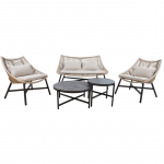 Aiam&ouml;&ouml;blikomplekt HELSINKI diivan, 2 tooli ja 2 lauda, beež 20535 HOME4YOU