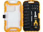 Vorel mini r&auml;tiku kruvikeeraja komplekt 64385, 41tk, PH, PZ, Torx, kuusnurk, ruut, magnet, 1/4" (6.3 mm), ergonoomiline k&auml;epide