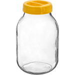 Twist-off klaaspurk 3 L plastkaanega &Oslash;100 ja k&auml;epidemega BROWIN 133310