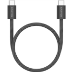 Kaabel USB C kuni USB C &uuml;hendusega 60 W kiirlaadimise magnetkinnituse ja punutud kattega OnWire 60MG C-C 60W Magnet Braided 1 m Must CND-CCMG60AB15B CANYON