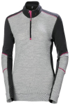 Termovooder, Lifa Merino Half Zip s&auml;rk, naiste, hall/must L, HELLY HANSEN, 75210_959-L, 57% meriinovill, 43% pol&uuml;prop&uuml;leen, YKK t&otilde;mblukk