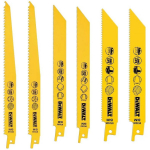 Dewalt M&otilde;&otilde;ksaagide terade komplekt DT2444-QZ, 6 tk, Bi-metall, 152mm 10TPI, 228mm 6TPI, 203mm 14TPI, anti-stick kattega