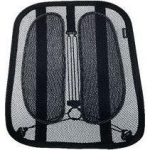 Fellowes | Office Suites mesh back support | Black | Depth 140 mm | Height 512 mm | Mesh textile | Width 439 mm