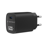 Gembird Laadija TA-UC-1C-PD60LCD-01-BK, 60W, Type-C port, LCD, kiire laadimine, USB PD, QC 3.0